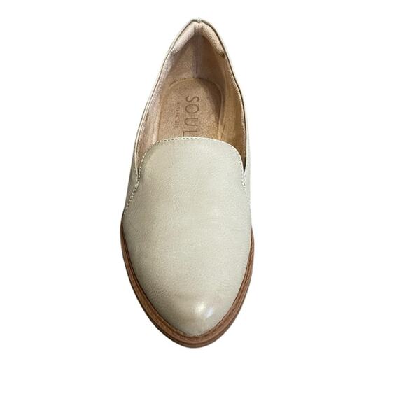 Naturalizer SOUL Yippee Faux Leather Slip On Flat Shoes in Stone Size 7.5 - Picture 4 of 10